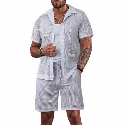 Conjunto de Playa Hawaii Transparente: Cardigan, Short y Blusa - Image 5