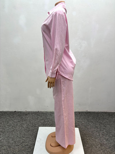 Conjunto de Dos Piezas: Cardigan Manga Larga y Pantalón Ancho Casual - Image 9