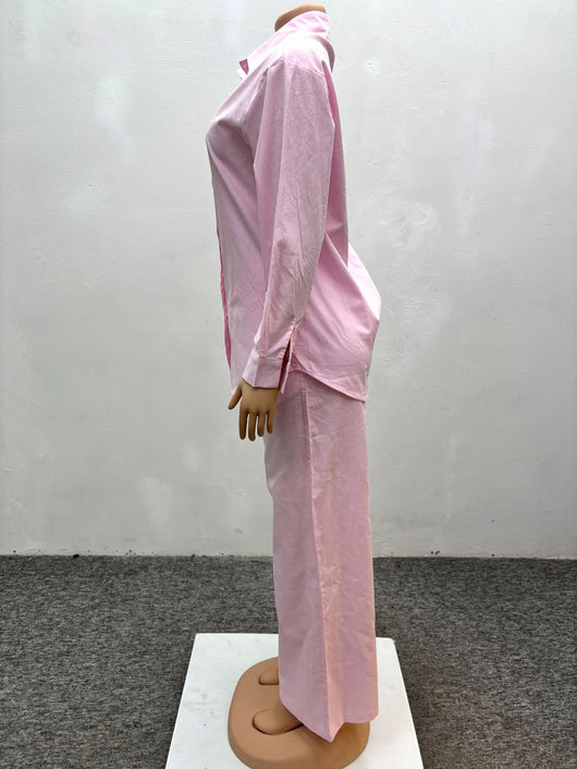 Conjunto de Dos Piezas: Cardigan Manga Larga y Pantalón Ancho Casual - Image 9