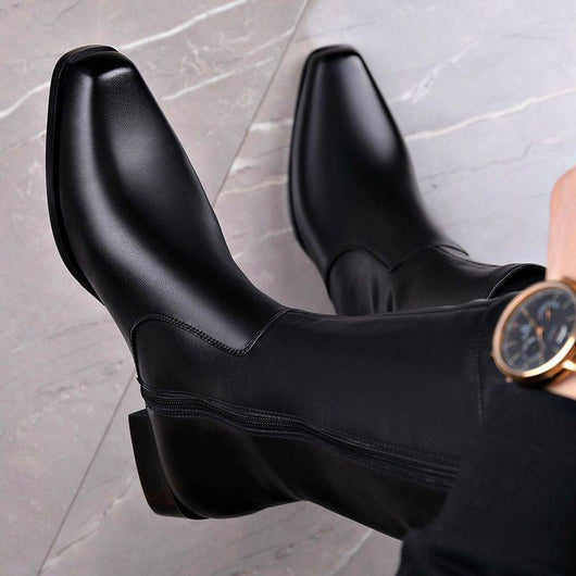 Botas Ejecutivas de Cuero con Punta Afilada para Hombre - Image 4
