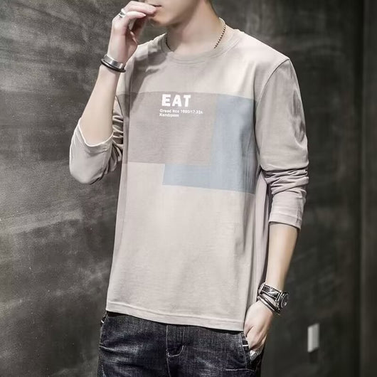 Camiseta Manga Larga Hombre Suelta Otoño Versátil - Image 2
