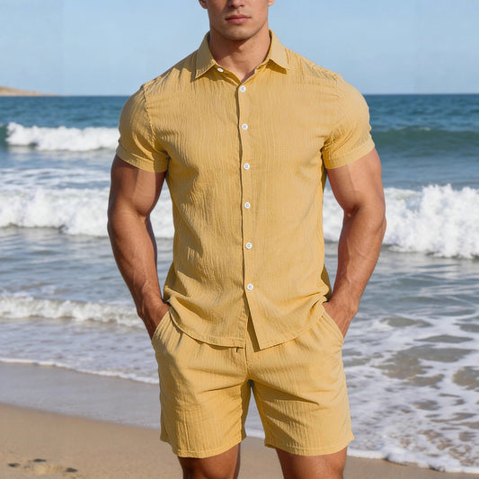 Conjunto Casual de Camisa y Shorts para Hombre