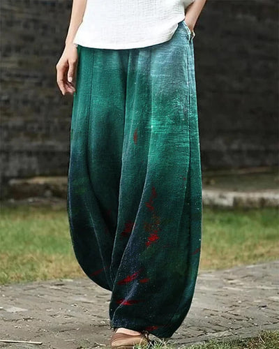 Pantalones Holgados Cintura Ajustada Talla Grande para Mujer - Image 7