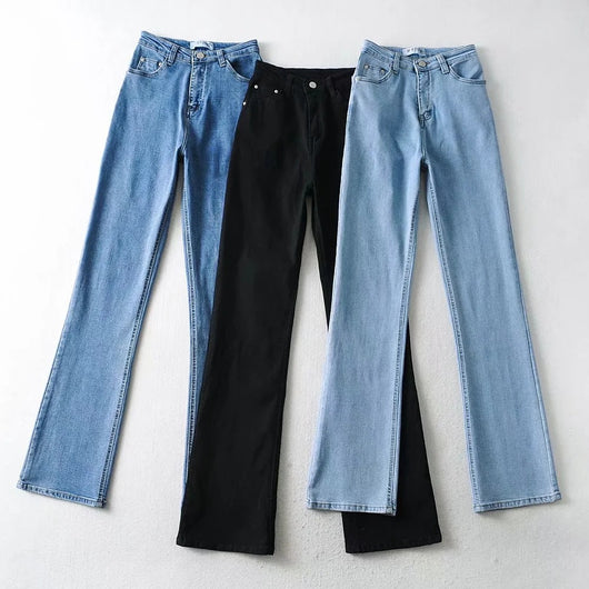Jeans Retro Slim Micro Acampanados para Mujer - Estilo Europeo y Americano - Image 3