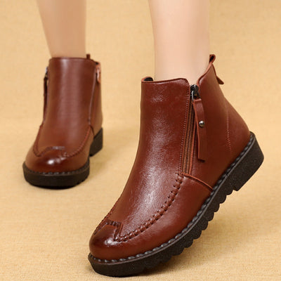 Zapatos Cálidos de Cuero y Cachemira para Mujer - Image 11