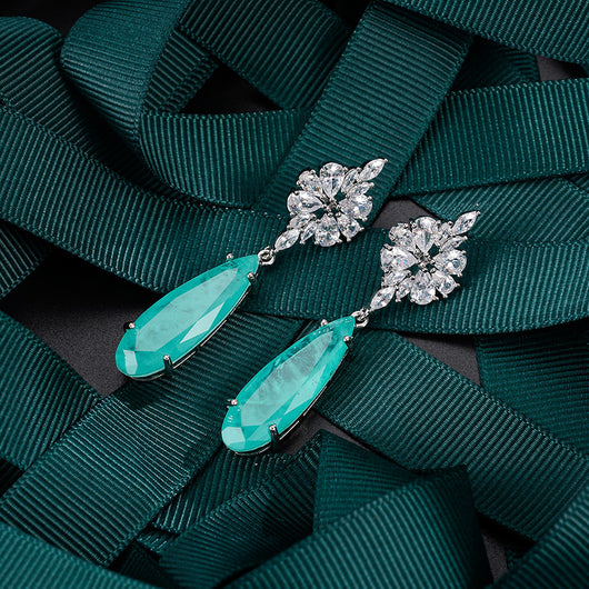 Aretes de Esmeralda Engastada con Brillo Cautivador - Image 5