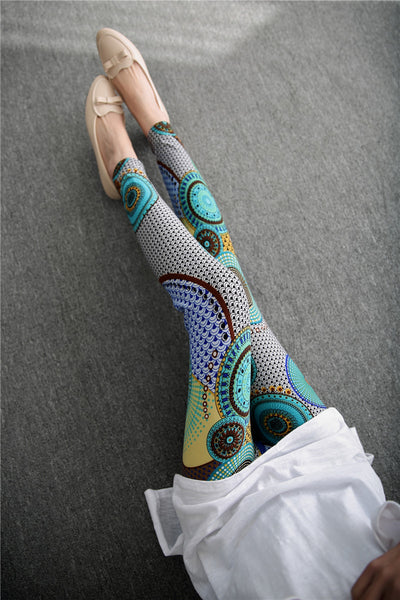 Leggings Elásticos Milk Silk con Diseño Graffiti y Pintura de Tinta Primavera - Image 9
