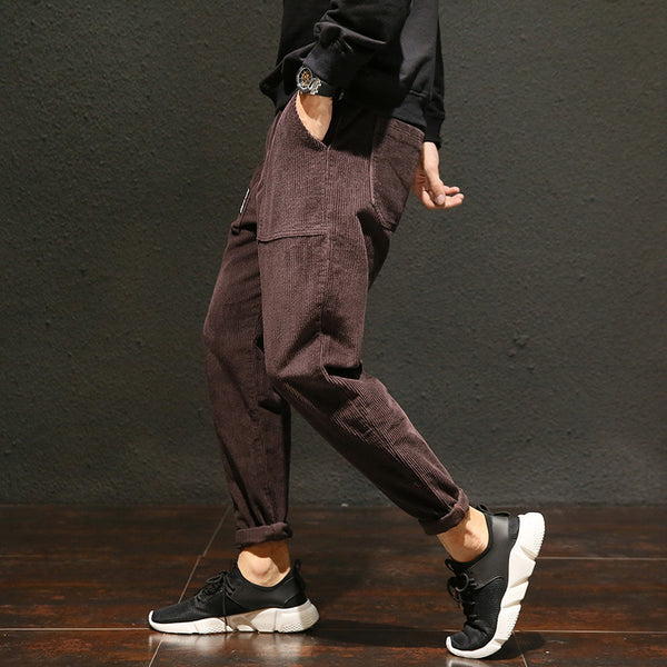 Pantalones de Pana Corte Ancho para Hombre