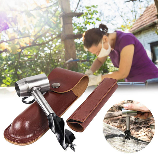 Taladro Manual de Barrena para Supervivencia y Camping