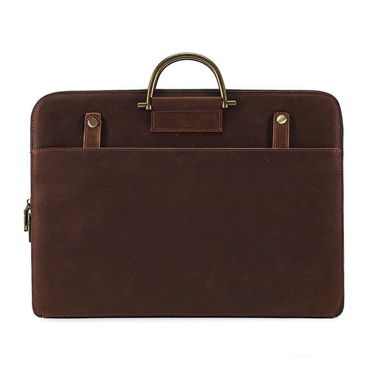 Maletín Ejecutivo de Cuero Crazy Horse para Hombre - Bolsa Portacomputadora - Image 6