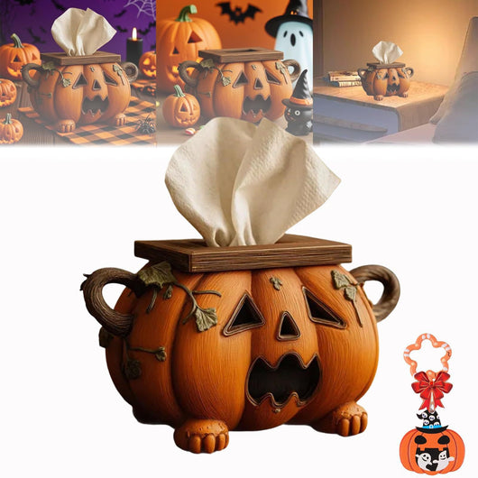 Dispensador de Pañuelos Diseño Calabaza Halloween - Image 4