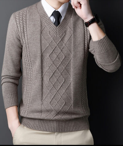 Suéter Casual para Hombre con Cuello Tipo Polo - Pullover de Punto - Image 6
