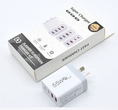 Cargador USB Multi-Puerto 55W - Carga Rápida para Múltiples Dispositivos - Image 10