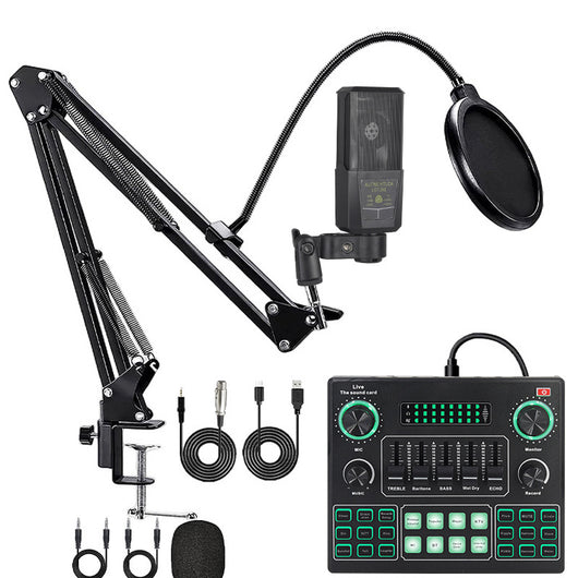 Kit Profesional de Micrófono Condensador con Tarjeta de Sonido - Image 10