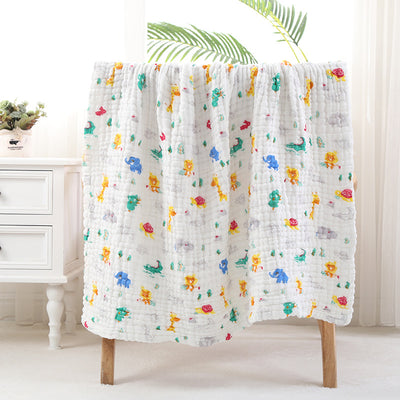 Toalla de Baño para Bebé con Acolchado Seersucker de Seis Capas - Image 62