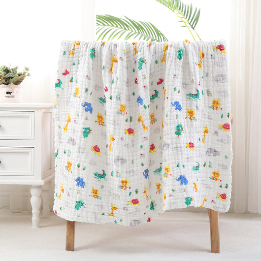 Toalla de Baño para Bebé con Acolchado Seersucker de Seis Capas - Image 62