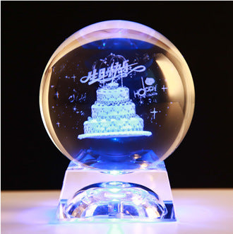 Lámpara Esfera Cristal LED con Música - Galaxia 3D con Energía Solar - Image 10
