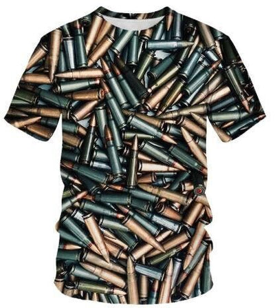 Camisetas Manga Corta Talla Grande Bullets - Sudaderas Cómodas para Hombre - Image 4