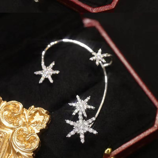 Aretes de Diamante Brillante con Clip Mariposa 2 en 1 - Image 9
