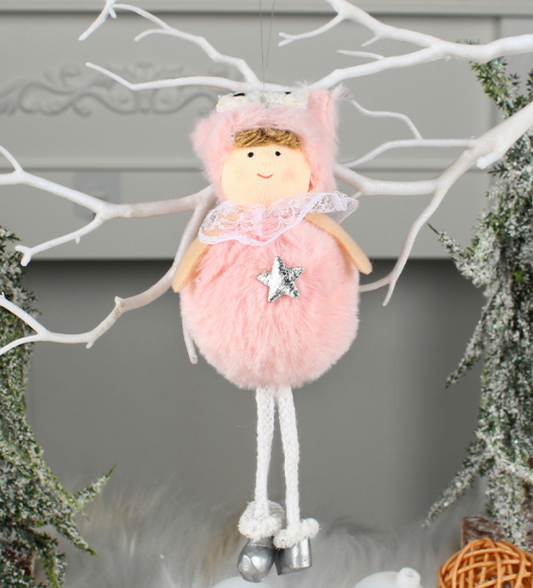 Ángel Navideño Colgante con Piernas Largas de Peluche - Image 2