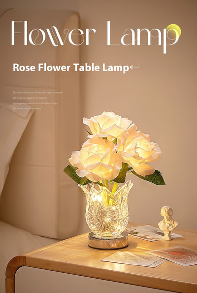 Lámpara de Mesa Flores de Cristal para Dormitorio - Image 11