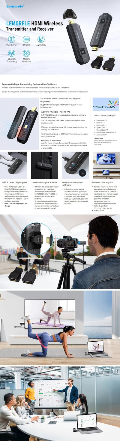 Transmisor HDMI Inalámbrico para Celular, PC y Proyector - Image 25