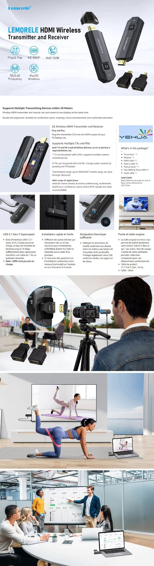 Transmisor HDMI Inalámbrico para Celular, PC y Proyector - Image 25