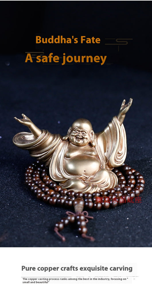 Decoración Buda Maitreya en Latón - Artesanía Exquisita para tu Auto - Image 10