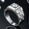 Anillo de Moissanita Diamante para Hombre Diseño Minimalista