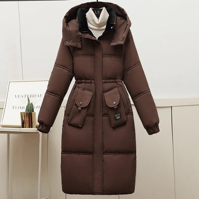 Abrigo Largo Acolchado de Algodón para Mujer Talla Grande - Image 4