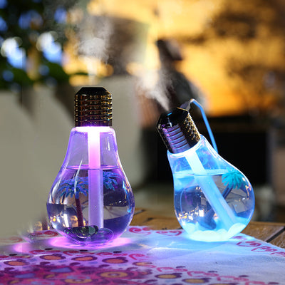Humidificador Lámpara Nocturna con Paisaje Miniatura y Luz LED Colorida - Image 3
