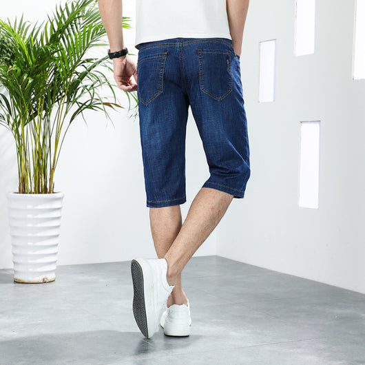 Pantalones de Mezclilla Ejecutivos Rectos Elásticos Verano - Image 7