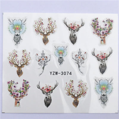 Stickers de Uñas Navideños - Gatos y Renos Adorables - Image 9