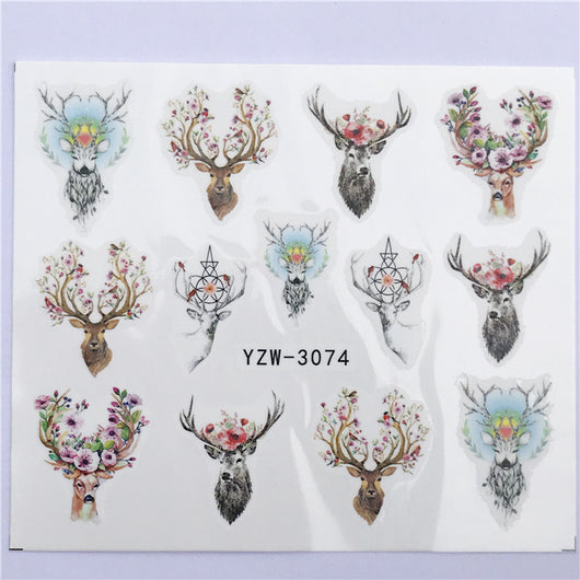Stickers de Uñas Navideños - Gatos y Renos Adorables - Image 9