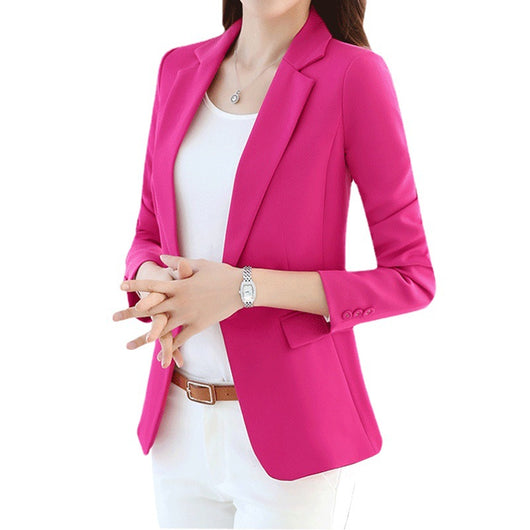 Blazer Rojo Rosado de Personalidad Moda para Mujer - Image 10