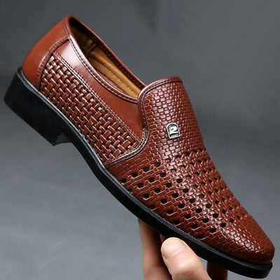 Sandalias de Cuero Transpirables con Diseño Calado para Hombre - Image 9