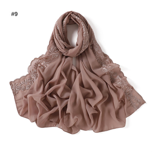 Pañuelo de Gasa Ligero en Colores Sólidos para Mujer - Image 14