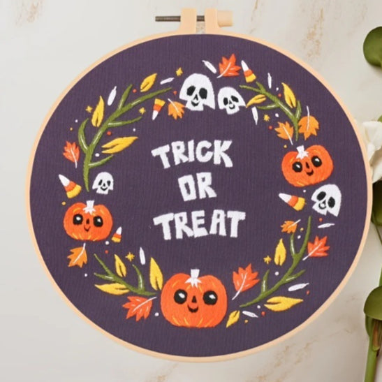 Kit Completo de Bordado DIY para Navidad y Halloween - Principiantes