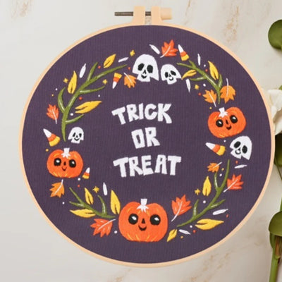 Kit Completo de Bordado DIY para Navidad y Halloween - Principiantes