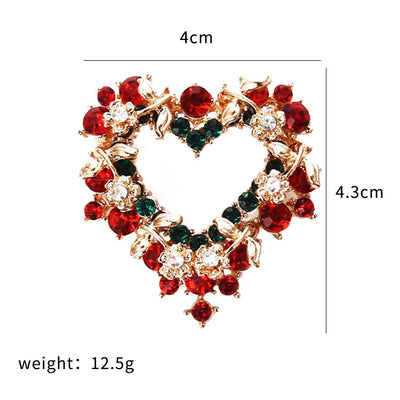 Broche Floral Diamante Amor Navideño - Image 8