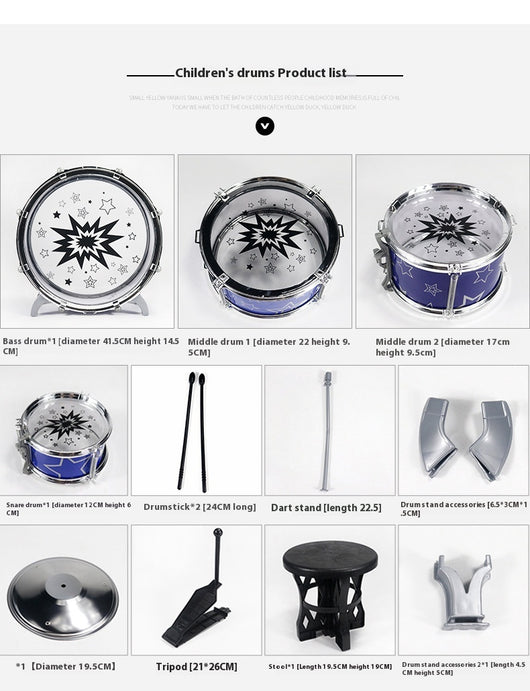 Kit de Batería Jazz Infantil - Instrumento Musical Educativo - Image 10