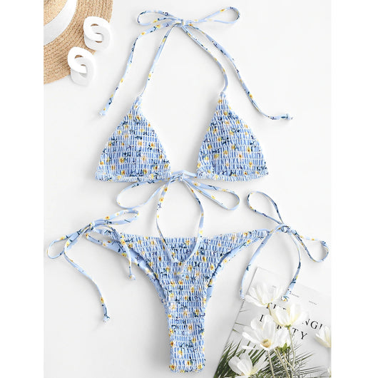 Bikini Estampado Dividido Europeo Americano para Mujer - Image 6