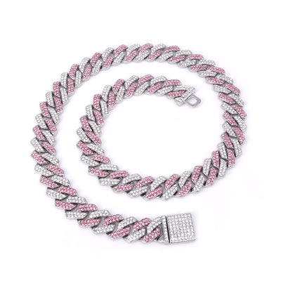Collar para Hombre en Aleación con Dije de Diamante Azul Polvoso y Cierre de Bisagra - Image 5