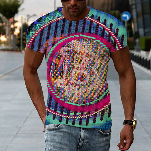 Playera Hombre Estampado 3D Manga Corta - Image 9