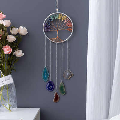 Atrapasueños con Cristal de Ágata Natural Triturada - Image 32