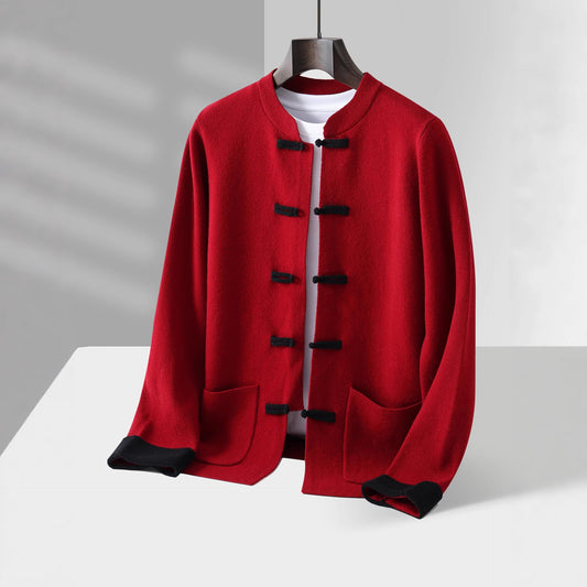 Chaqueta Retro Tang Estilo Chino para Hombre - Casual de Manga Larga