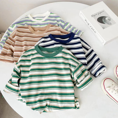 Playera Infantil a Rayas Estilo Vintage