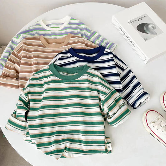 Playera Infantil a Rayas Estilo Vintage