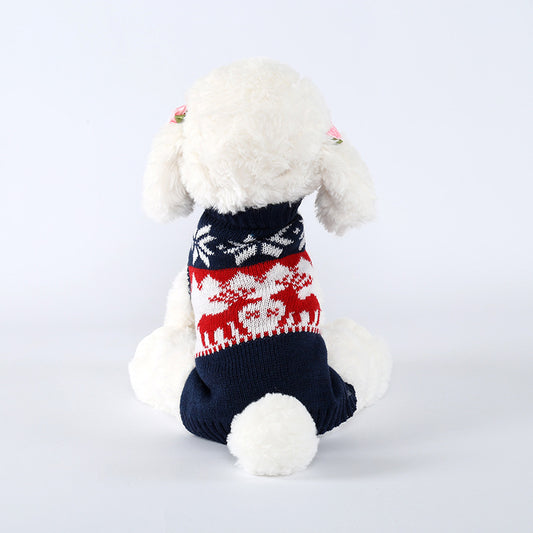 Suéter Navideño Personalizado para Perros - Tejido Acogedor