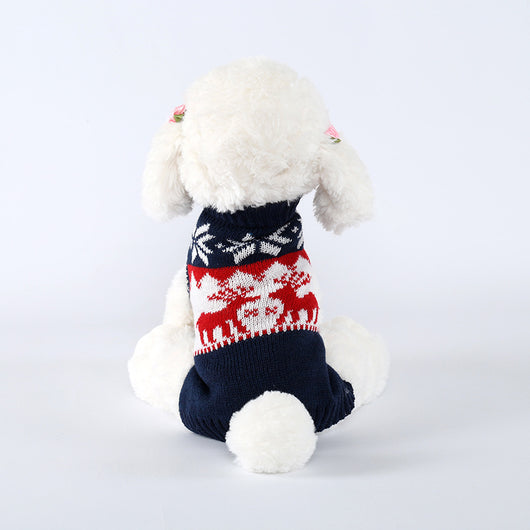 Suéter Navideño Personalizado para Perros - Tejido Acogedor